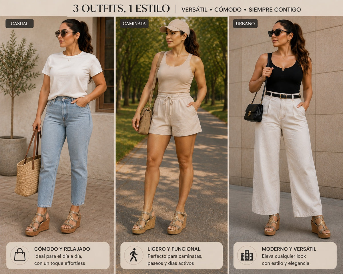 ✨ Chalas con Cuña de Corcho y Detalles Metálicos Nº38