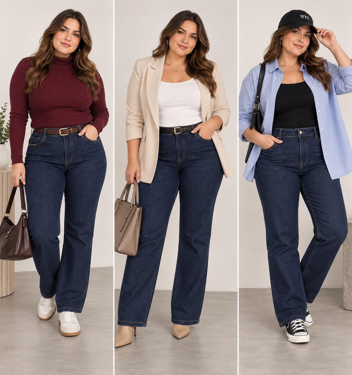 👖 Jeans Azul Oscuro Corte Recto — Talla 14W / 46 Chile