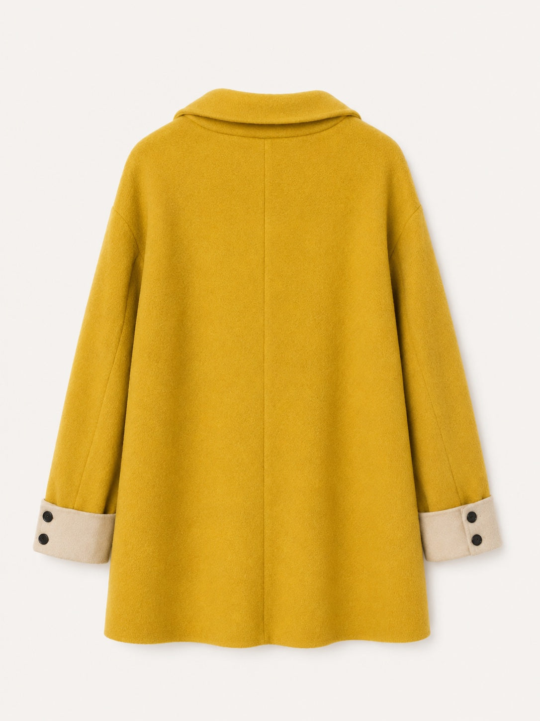 💛 Chaqueta Tipo Abrigo Amarillo Mostaza – Talla L aprox.