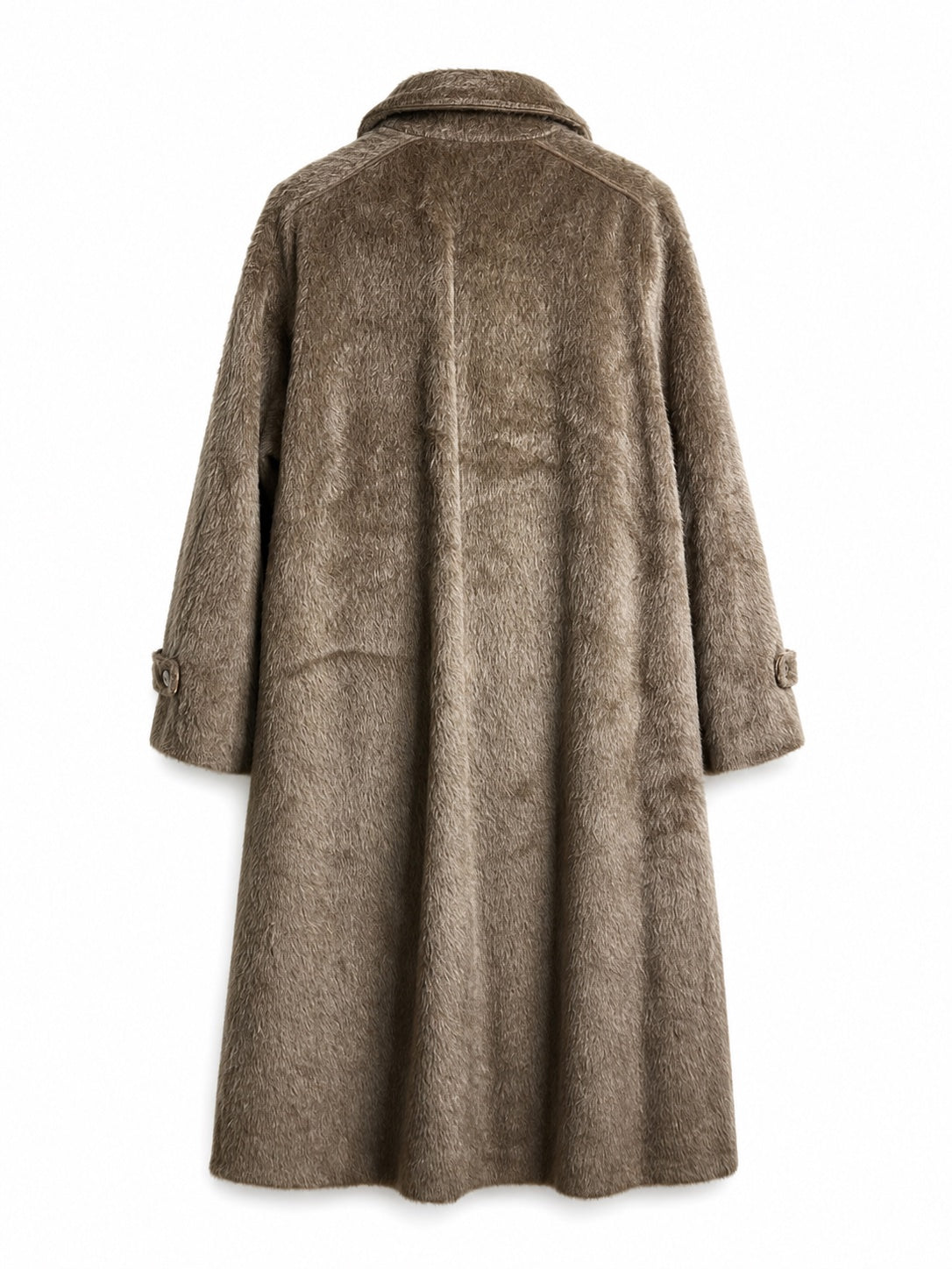 🤎 Abrigo de Peluche Café Taupe – Talla 42