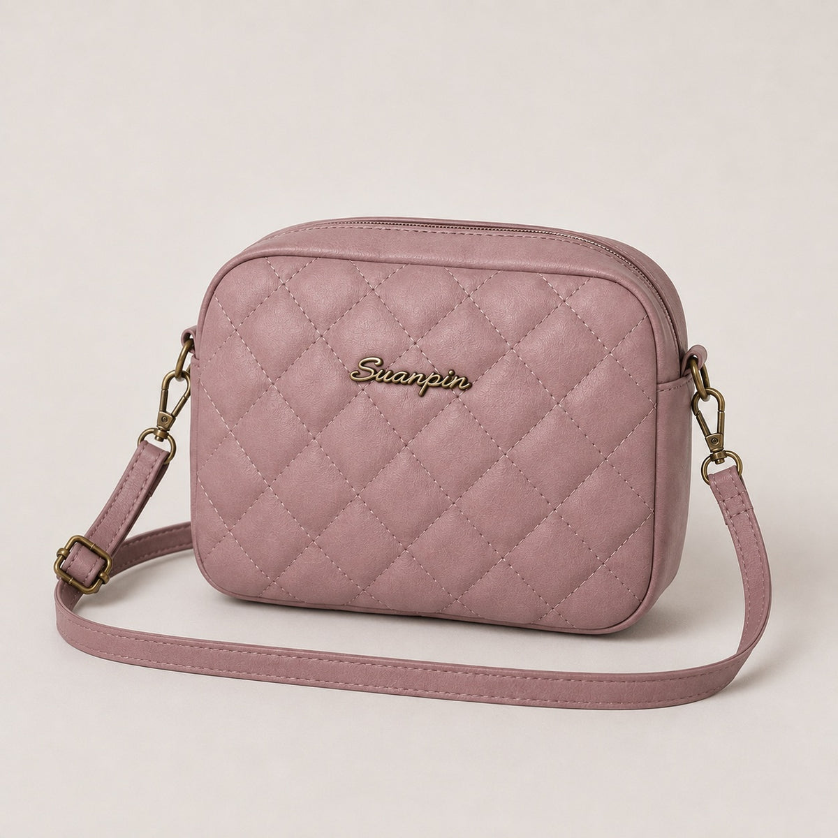 💗 Bandolera Acolchada Saranpin – Rosa Palo