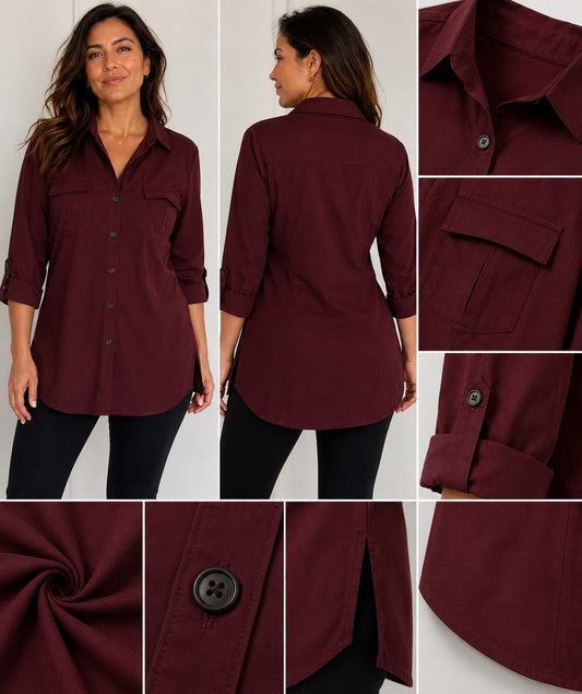 Blusa Burdeo Estiliza ✨