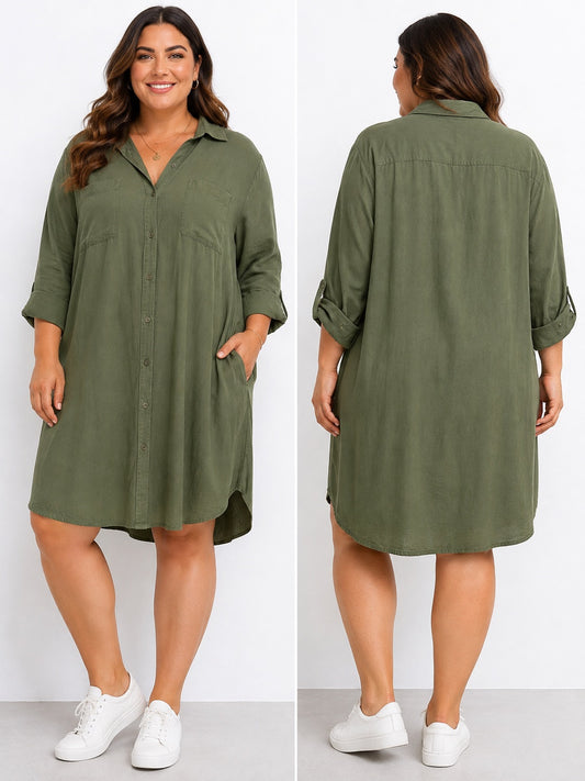 Camisón Vestido Verde Casual – Talla XL