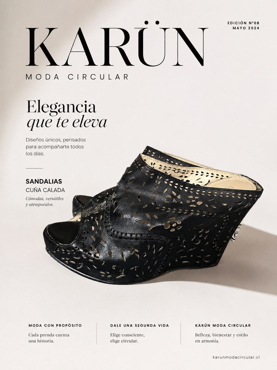 🖤 Sandalias negras caladas con plataforma – Talla 38