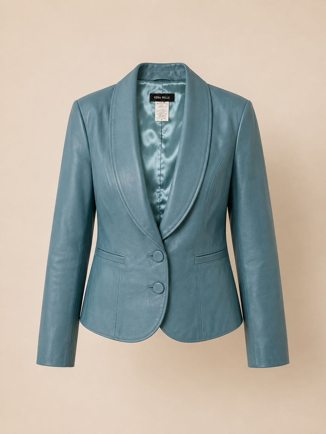 BLAZER CUERO CELESTE PREMIUN