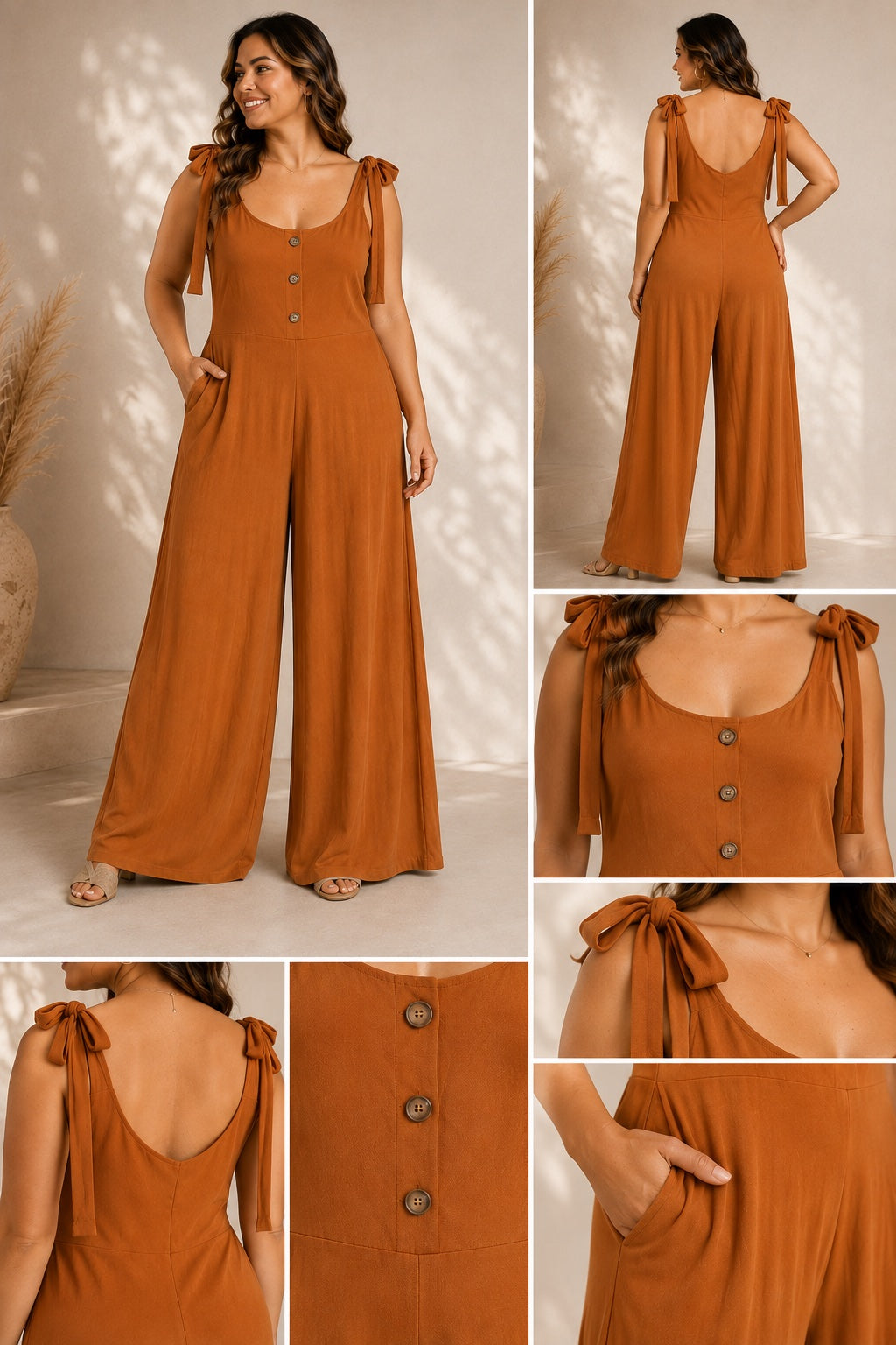 Enterito Largo Terracota Sin Mangas – Talla L