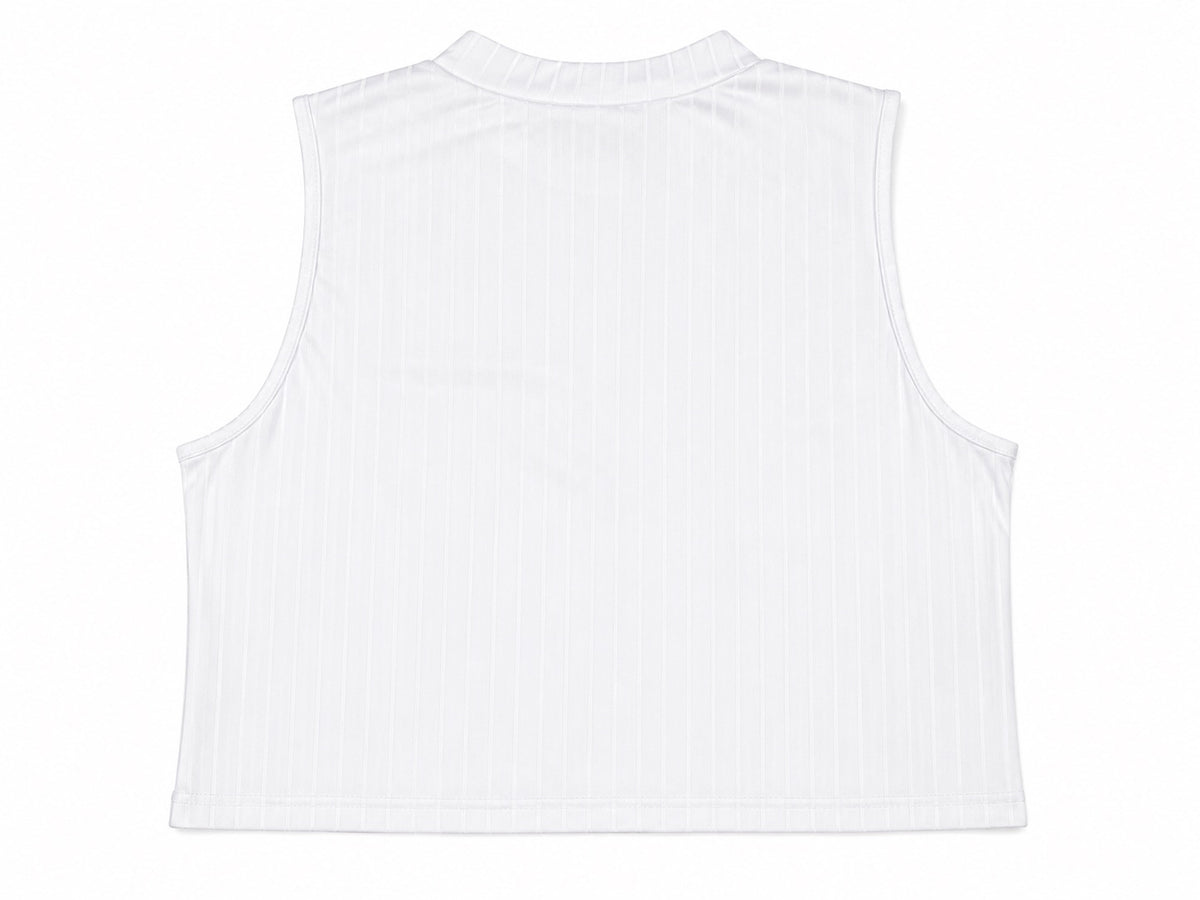 🤍 Crop Top Blanco de Canalé