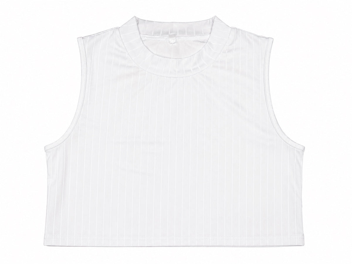 🤍 Crop Top Blanco de Canalé