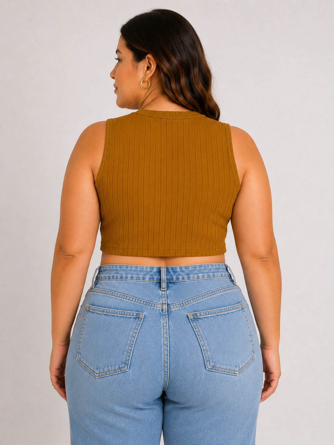💛 Crop Top Canalé Mostaza