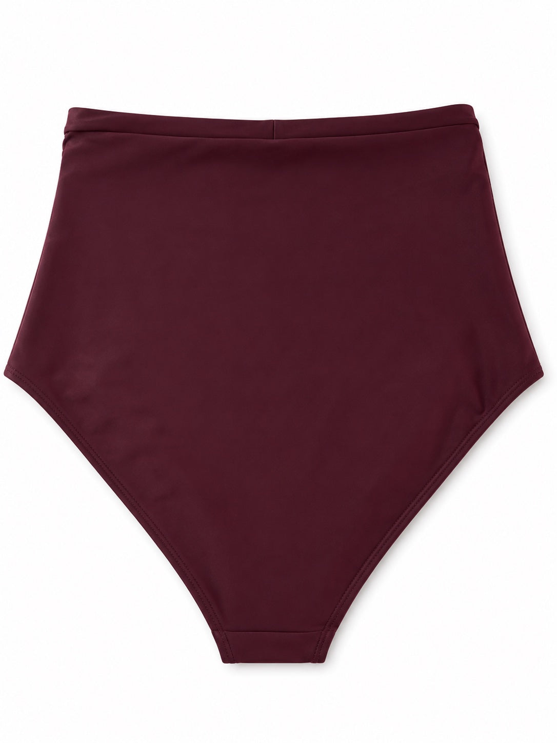 Culote de baño burdeo de tiro alto – Talla XL