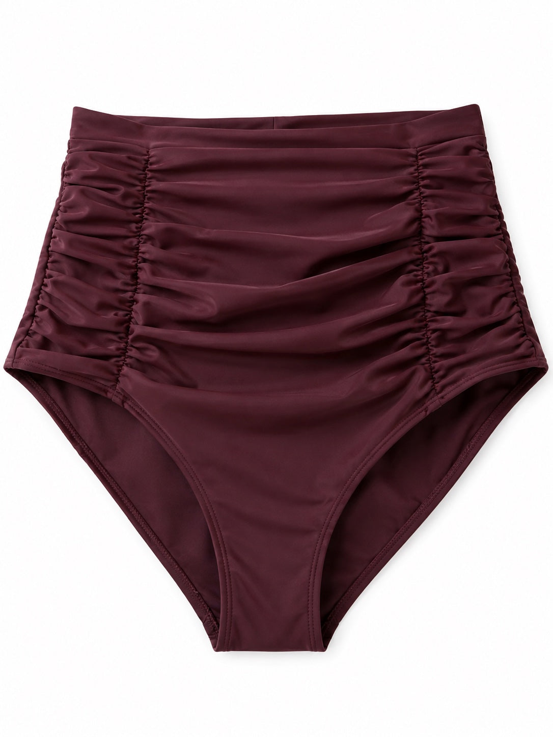 Culote de baño burdeo de tiro alto – Talla XL