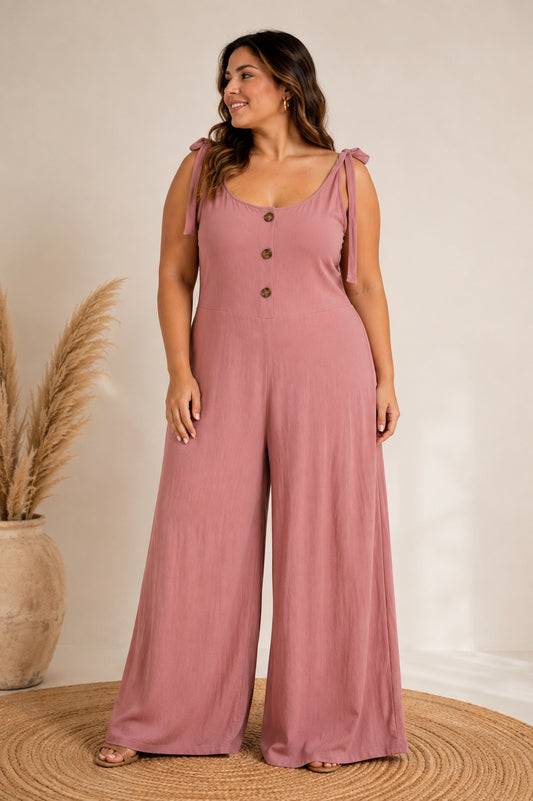 Enterito Largo Palo Rosa Sin Mangas – Talla L