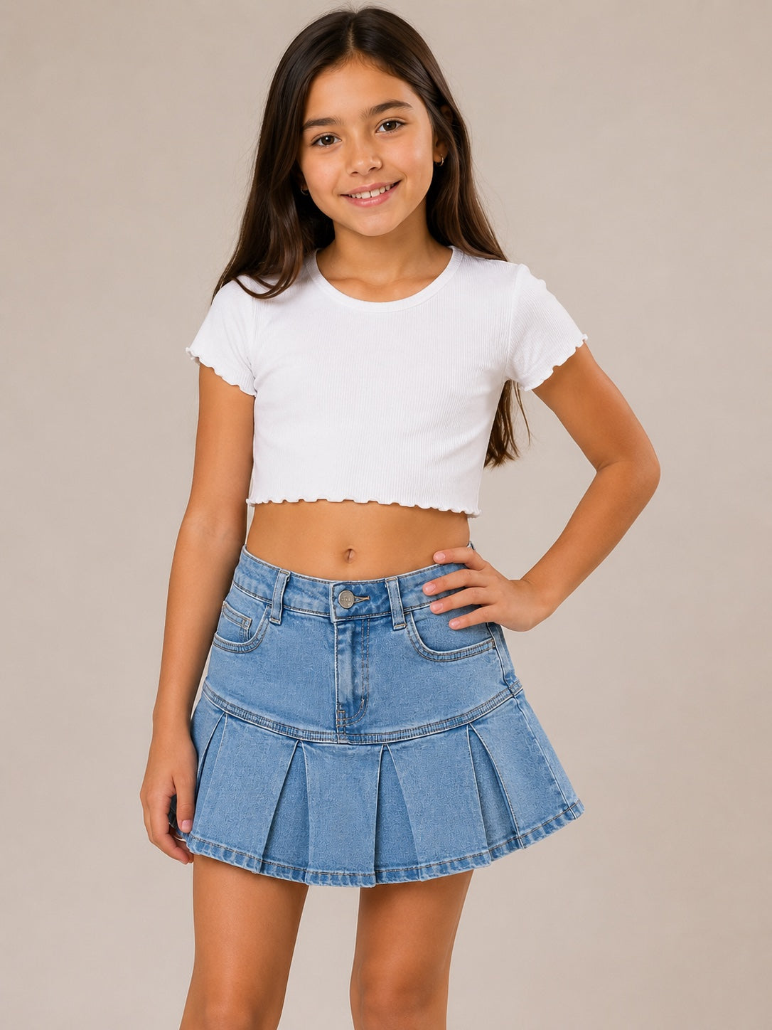 💙 Falda de Mezclilla Niña – Talla 10