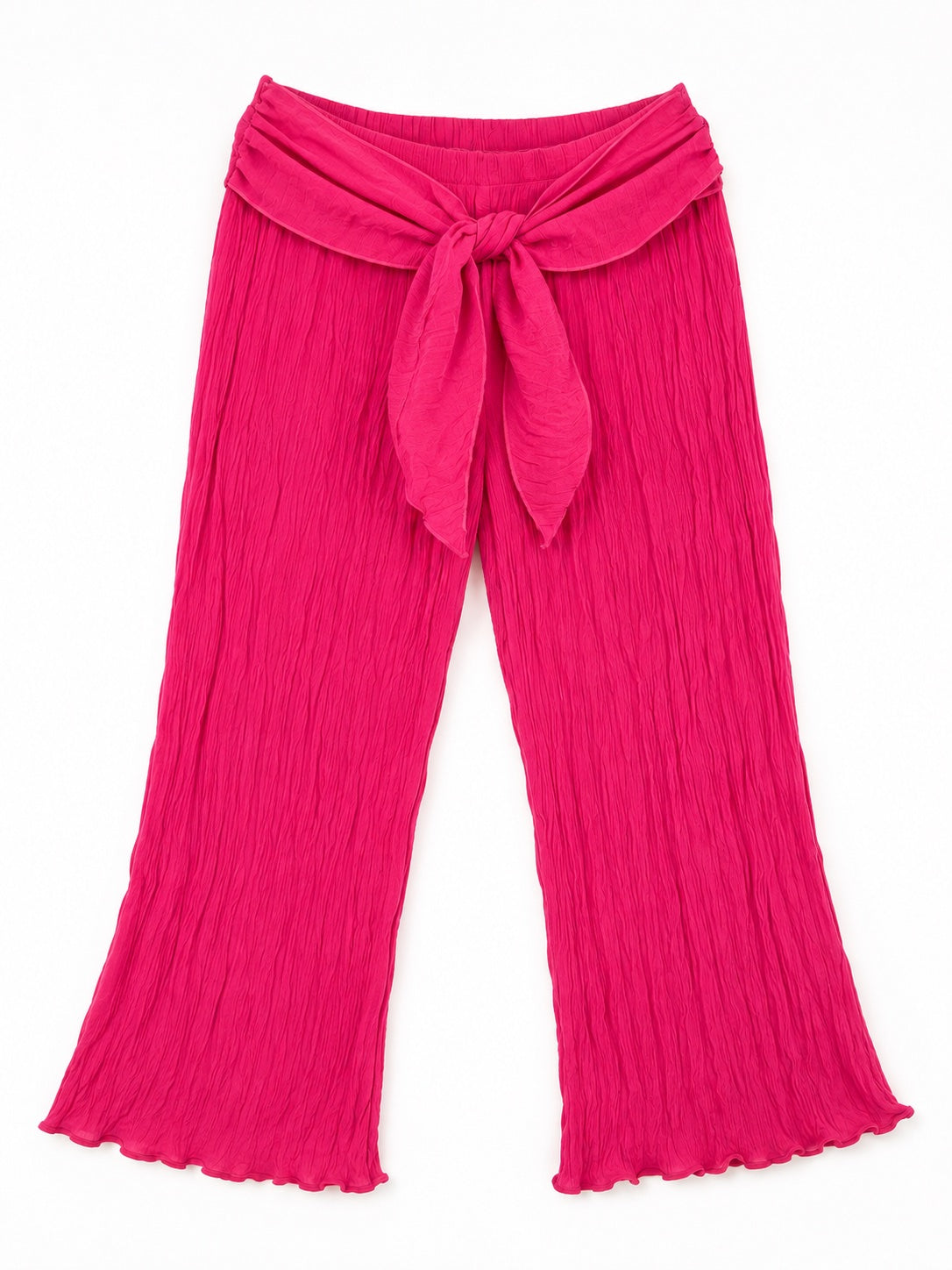 💗 Pantalón Palazzo Fucsia con Amarre Frontal – Talla XL