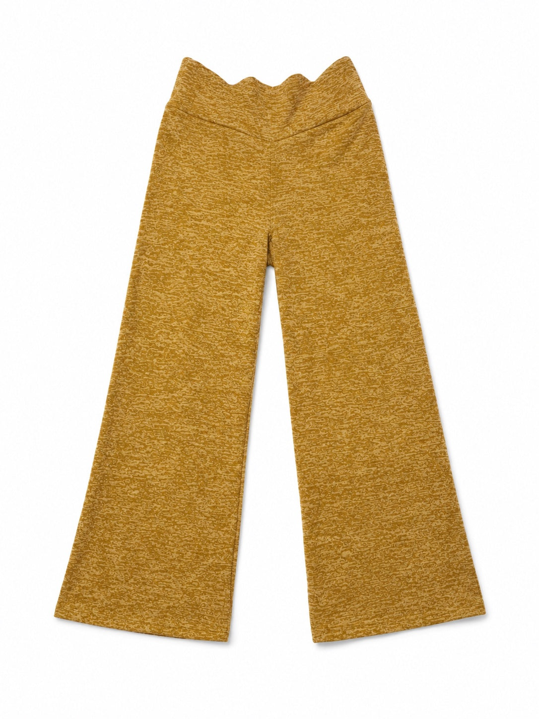 🤎 Pantalón Palazzo de Lanilla Mostaza – Talla XL