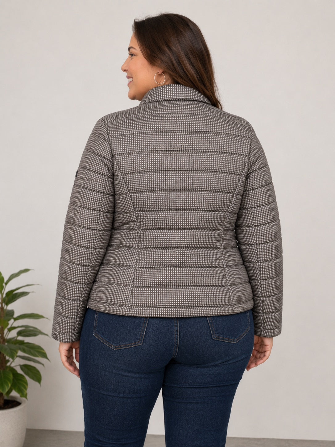 🖤 Chaqueta Puffer BCB Generation – Pata de Gallo | Talla XL