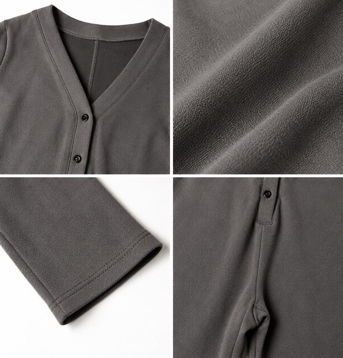 🖤 Pijama Enterito XL de Micropolar — Gris