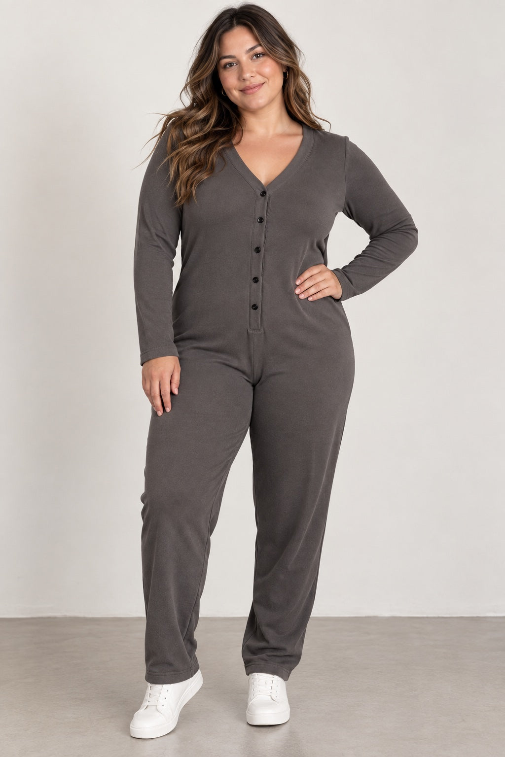 🖤 Pijama Enterito XL de Micropolar — Gris