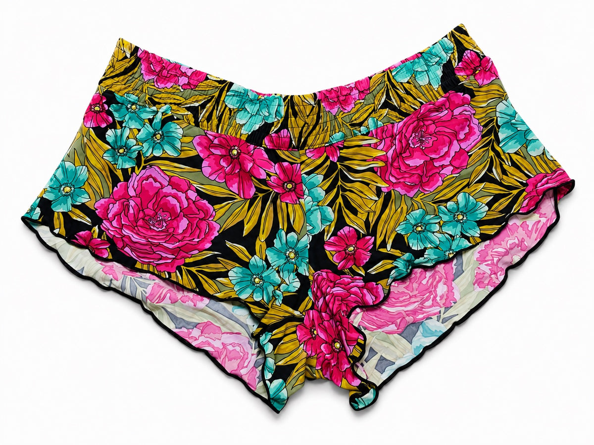 Short de Baño Floral Elasticado – Talla XL
