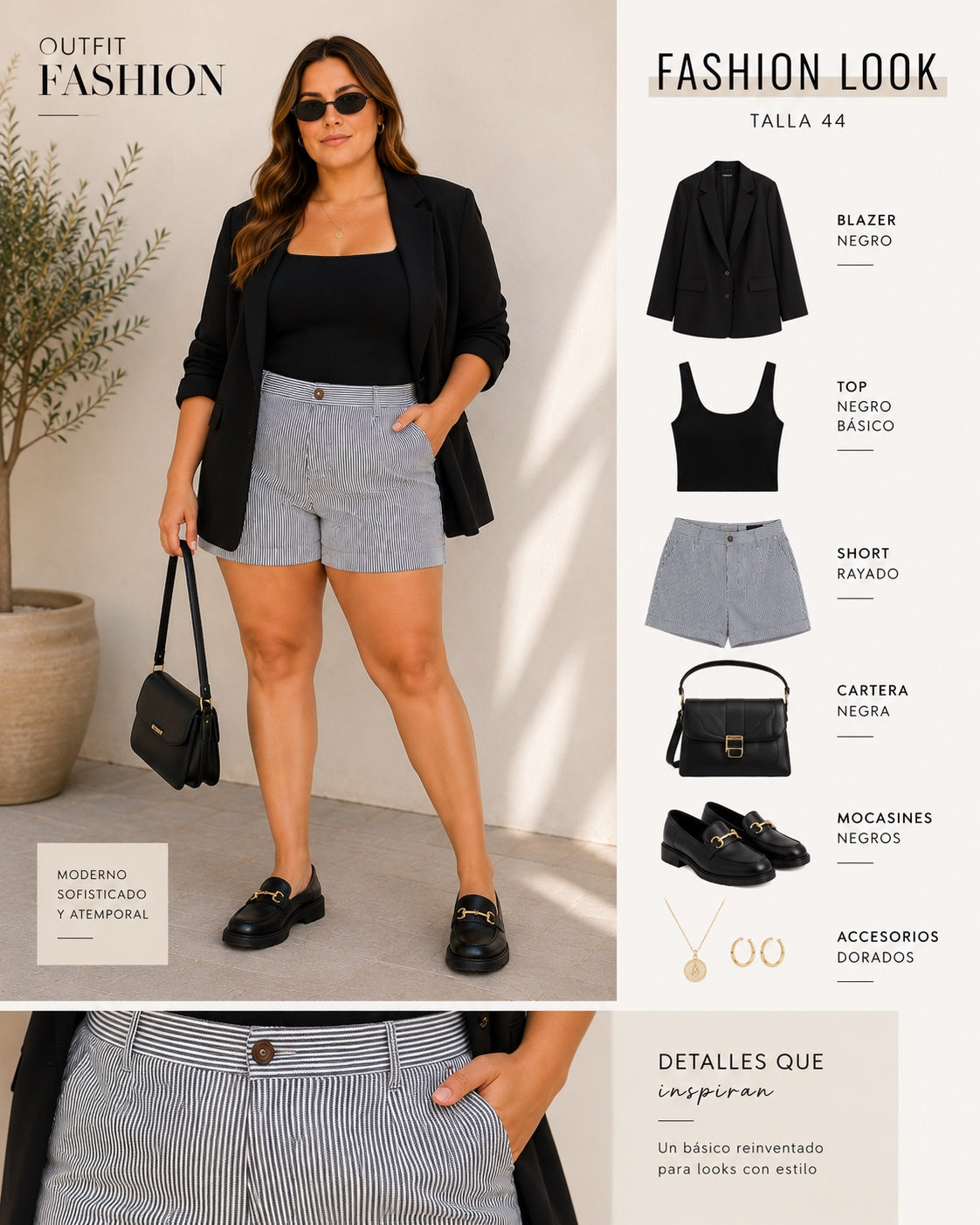 🤍 Short Old Navy a rayas — Talla 46