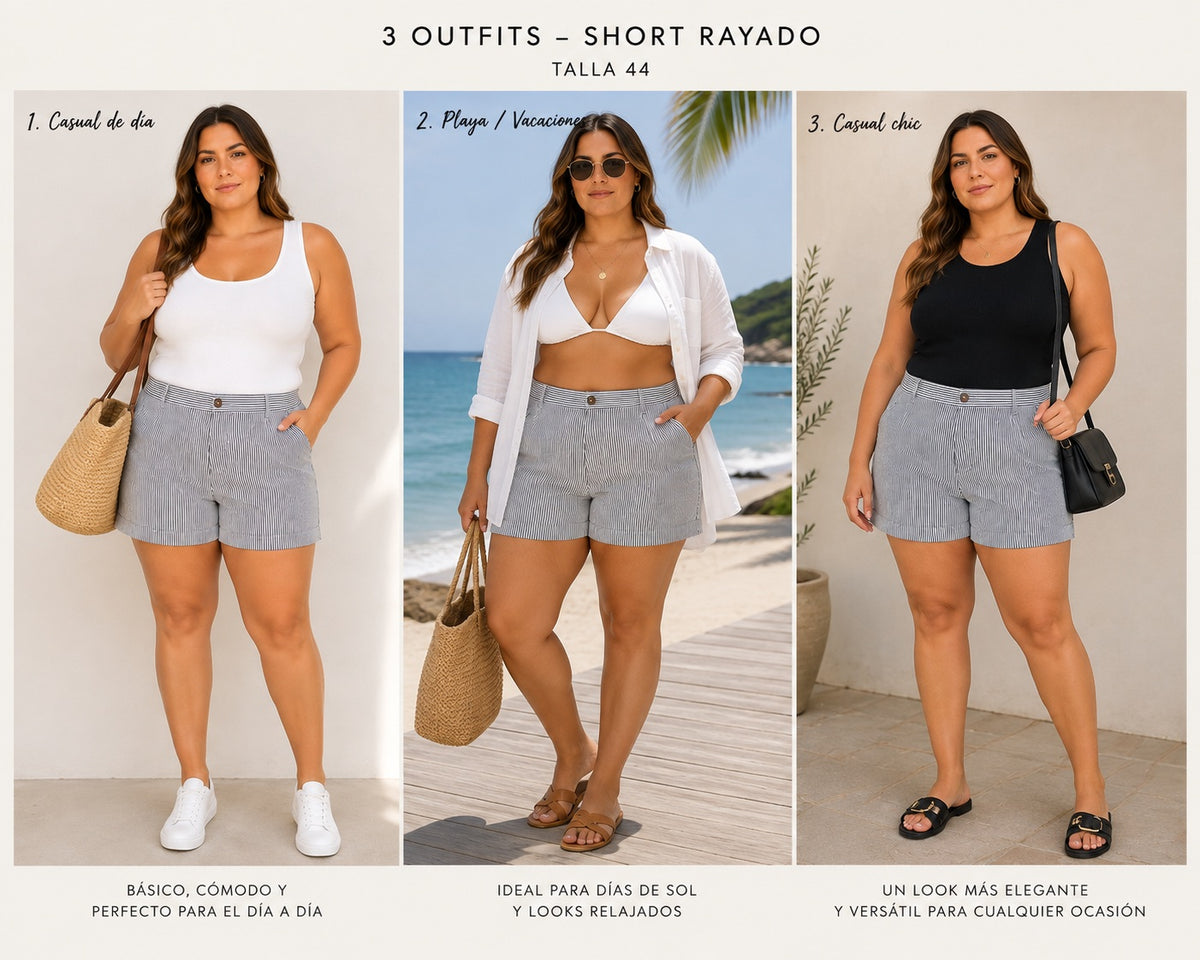 🤍 Short Old Navy a rayas — Talla 46