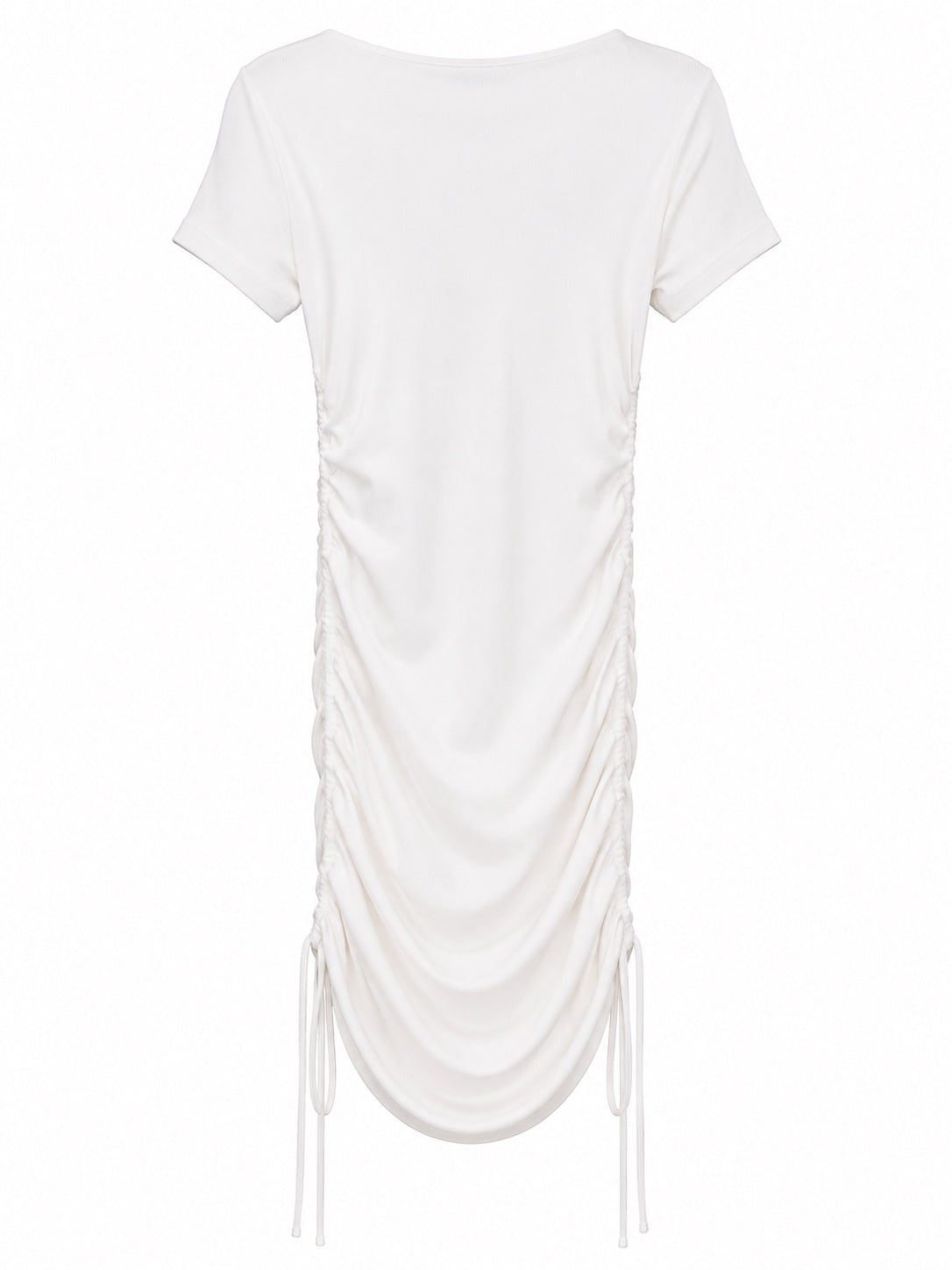 🤍 Mini Vestido Blanco Fruncido